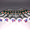 Circles Golf Logo Tees 10 Pack - White - Green and Orange