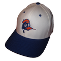 Blue Brim on White Chirps Logo Hat