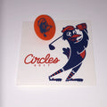Circles Golf Logo Tees 10 Pack - Natural - Black Orange and White