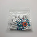 Circles Golf Logo Tees 10 Pack - White - Teal and Purple