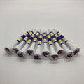 Circles Golf Logo Tees 10 Pack - White - Purple and Yellow