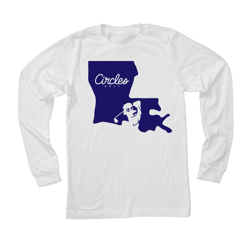 Louisiana State Circles Golf Logo - Long Sleeve T-Shirt