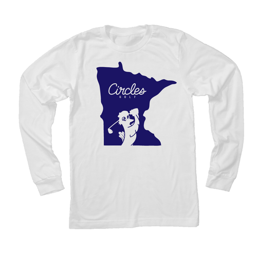 Minnesota State Circles Golf Logo - Long Sleeve T-Shirt