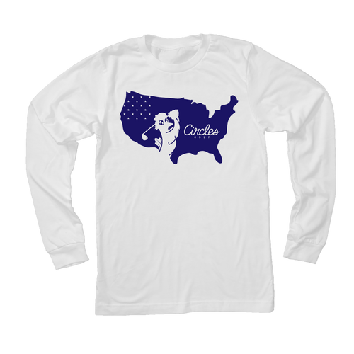 USA Circles Golf Logo - Long Sleeve T-Shirt