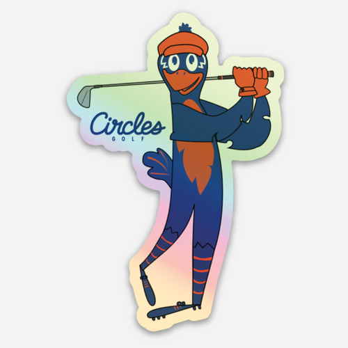Sticker - Circles Golf Holographic Chirps Holding Follow Through