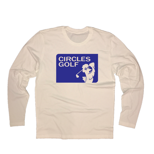 Circles Golf Silhouette Logo - Long Sleeve T-Shirt