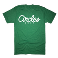 Circles Golf Text Logo Green T-Shirt