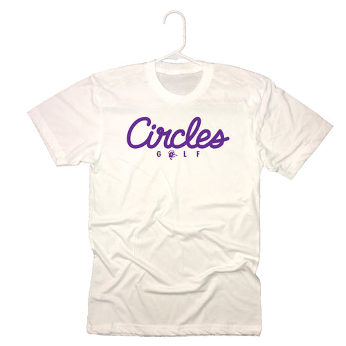 Circles Golf Text Logo With Chirps T-Shirt