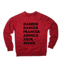 Dasher Dancer Prancer Arnold Jack Tiger Christmas Golf Sweatshirt