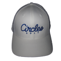 White Circles Golf - All White Mesh Text Logo Hat