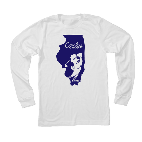 Illinois State Circles Golf Logo - Long Sleeve T-Shirt