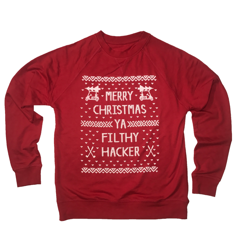 Merry Christmas Ya Filthy Hacker Golf Sweatshirt
