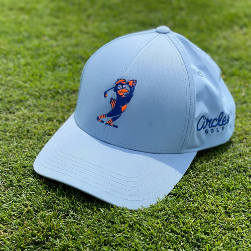 Powder Blue Circles Golf Logo Hat