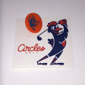 Circles Golf Logo Tees 10 Pack - Natural - Blue and Orange