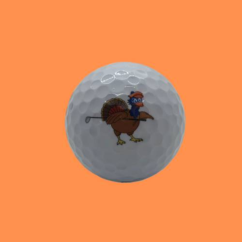 Chirps Thanksgiving Turkey Logo Golf Ball