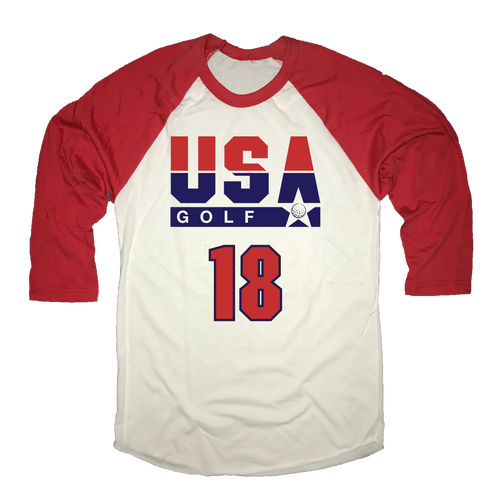 USA Golf 18 Holes - Raglan Shirt